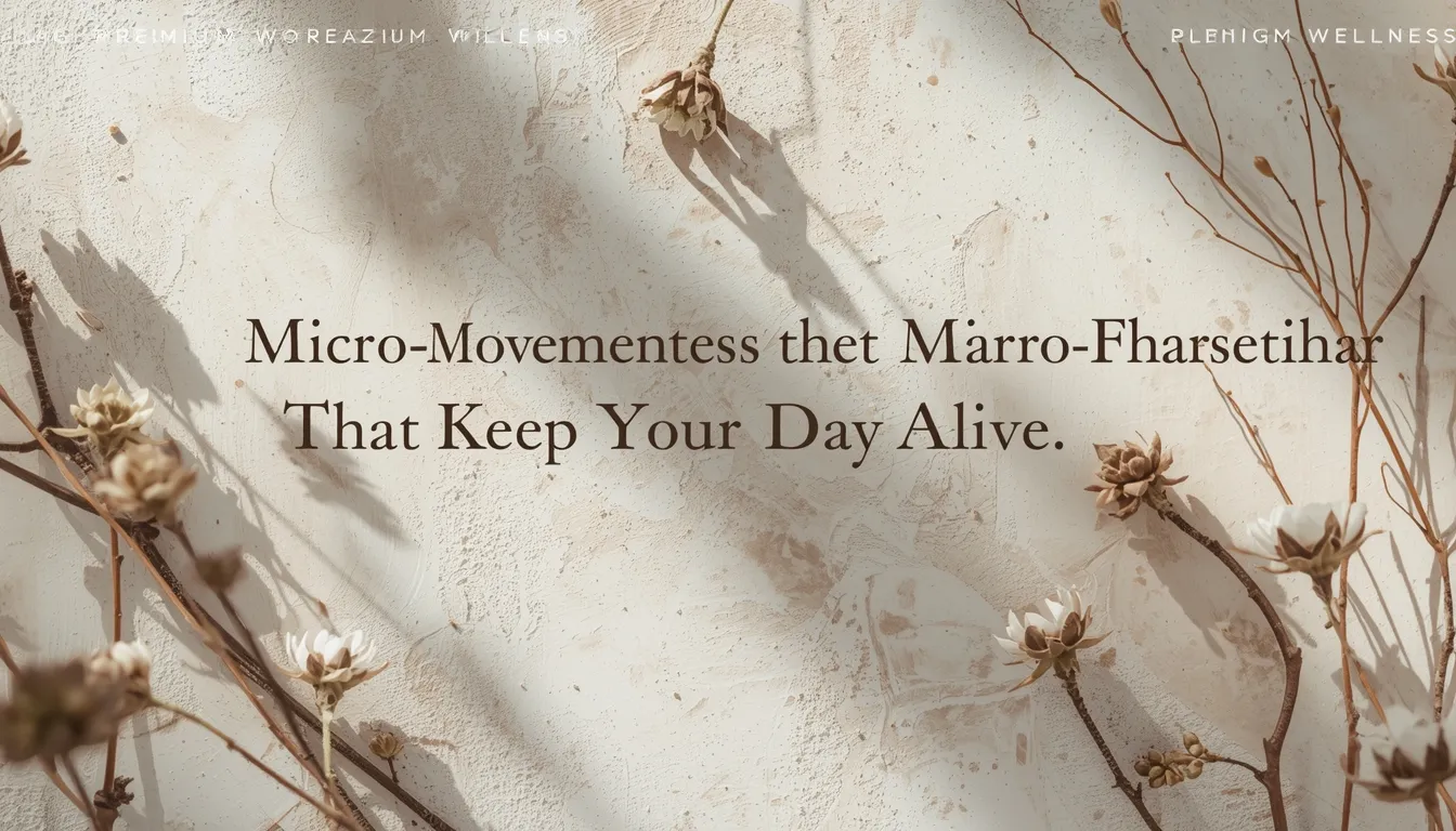 حركات صغيرة تُبقي يومك نابضًا